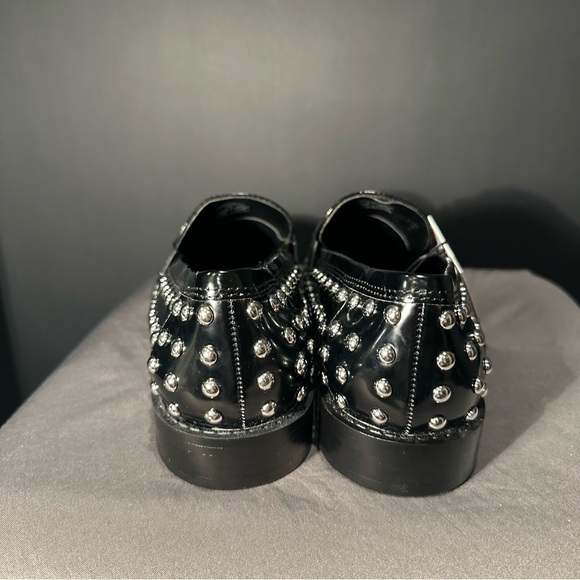 Zara Women's Black Studded Loafers - Picture 3 of 9